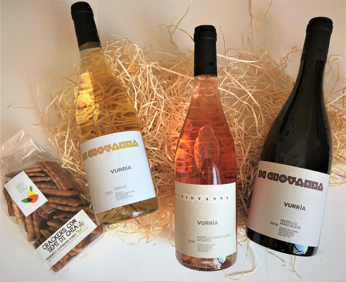 Trio bottles + Gourmet Artisanal Crackers Made in Sicily! by Priority Experiences