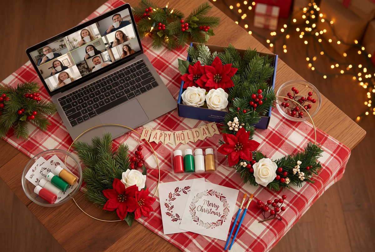 Faux Holiday Wreath Class