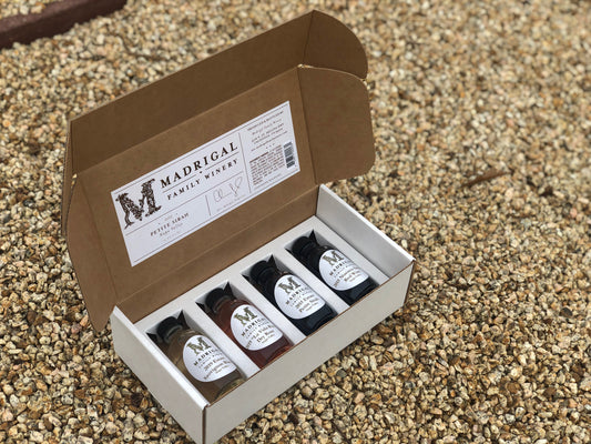 Madrigal Estate mini bottle wine tasting kit